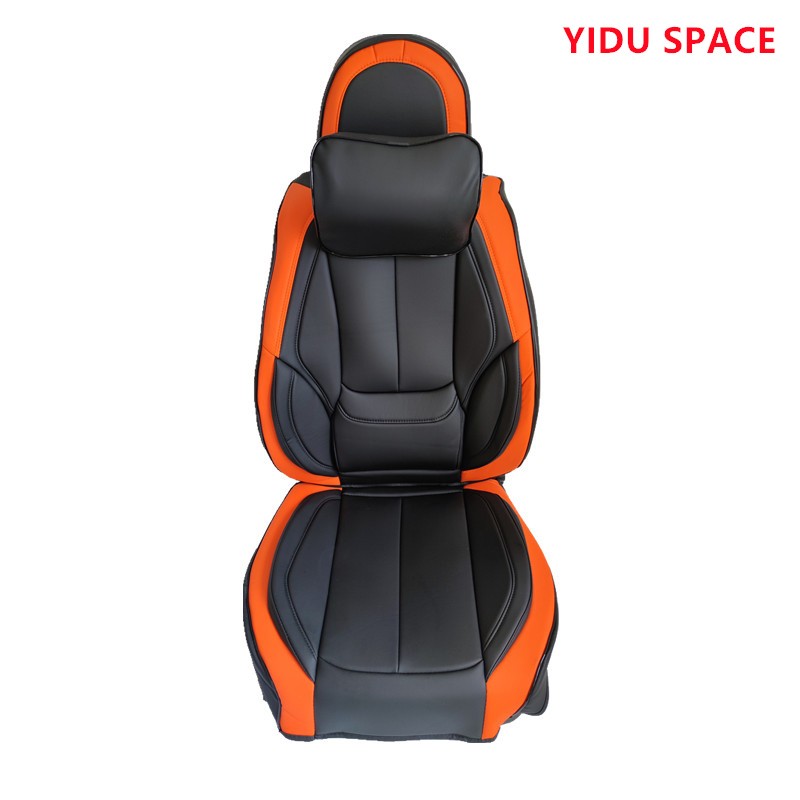 Car Accessories Car Decoration High-end luxury Seat Cushion Universal Black orange Leather Auto Car  Seat Cover 
