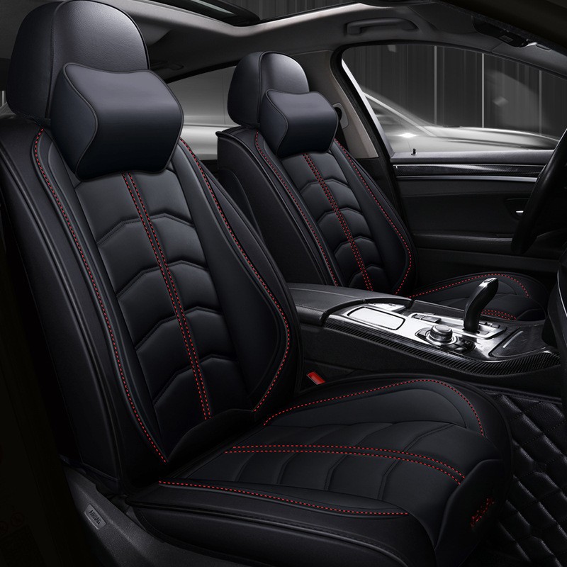 Car Accessories Car Decoration High-end luxurySeat Cushion Universal Black Leather Car Auto Seat Cover
