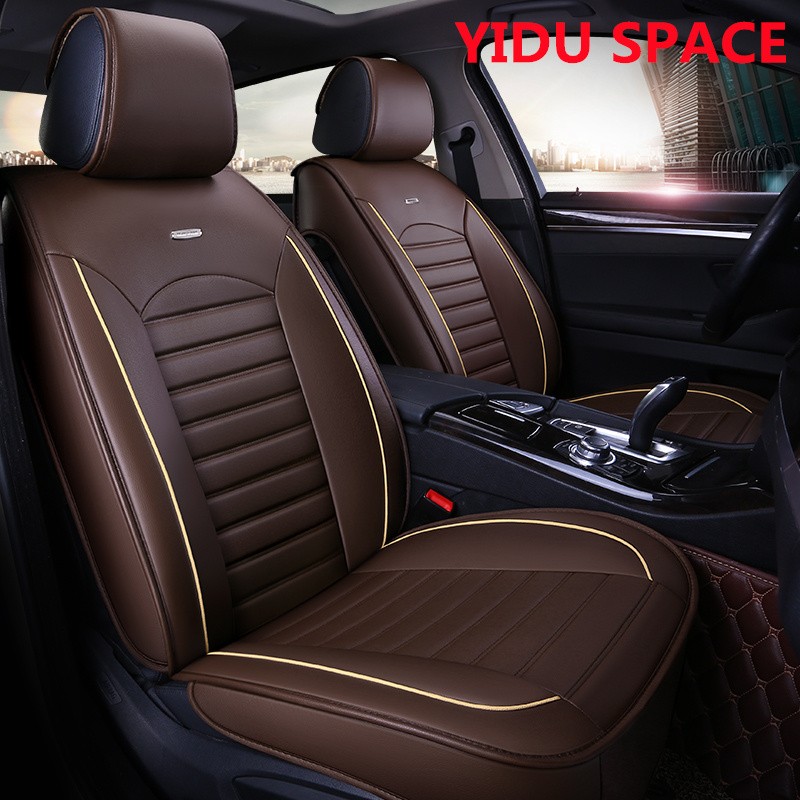 Car Accessories Car Decoration Seat Cover Universal Black Pure Leather Auto seat Cushion 