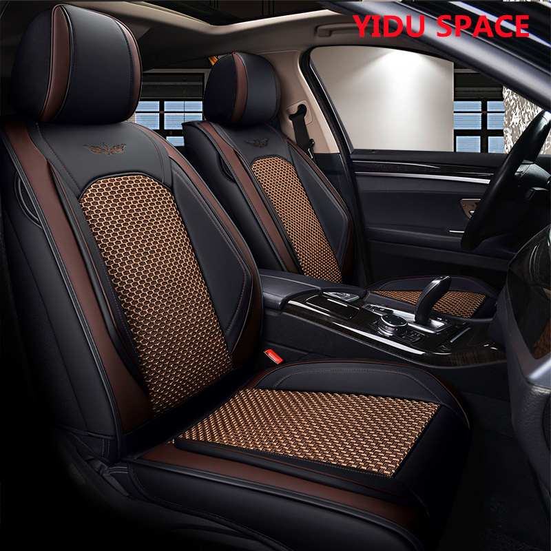 Car Accessories Car Decoration Seat Cushion Universal Black Leather Car Auto Seat Cover  