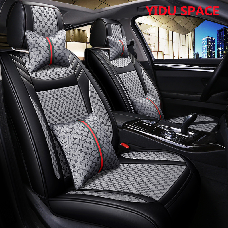 Car Accessories Car Decoration Seat Cushion Universal Black Leather Car Auto Seat Cover 