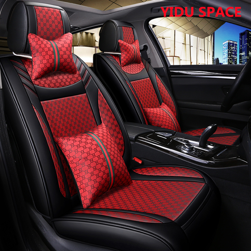 Car Accessories Car Decoration Seat Cushion Universal Black Leather Car Auto Seat Cover 