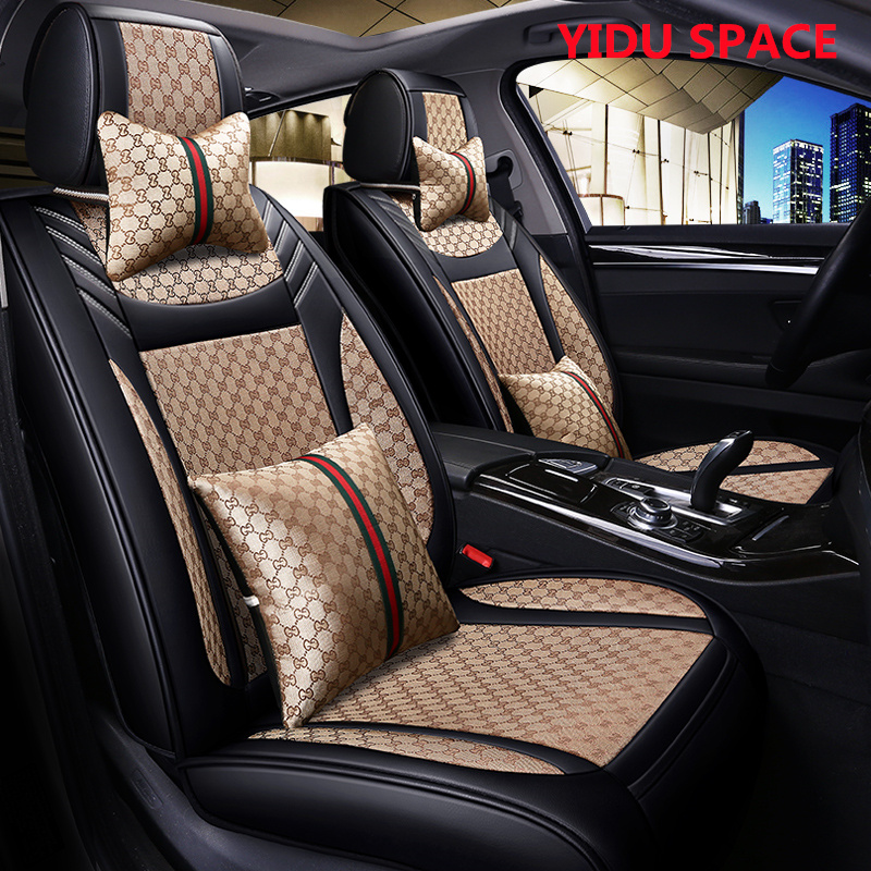 Car Accessories Car Decoration Seat Cushion Universal Black Leather Car Auto Seat Cover 