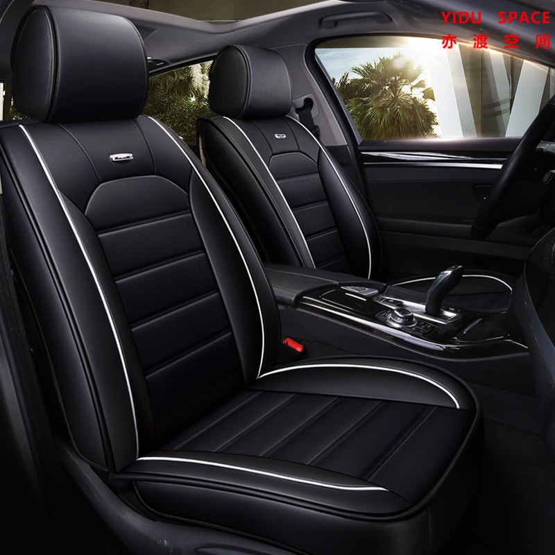 Car Decoration Cover Universal blue Pure Leather Auto Car Seat cover