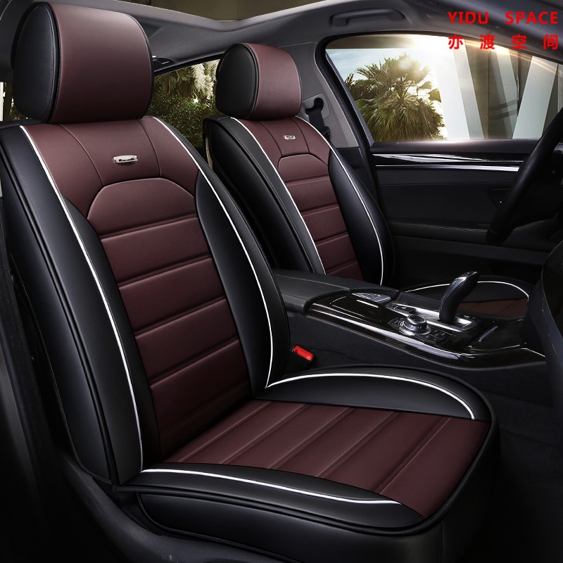 Car Decoration Cover Universal blue Pure Leather Auto Car Seat cover