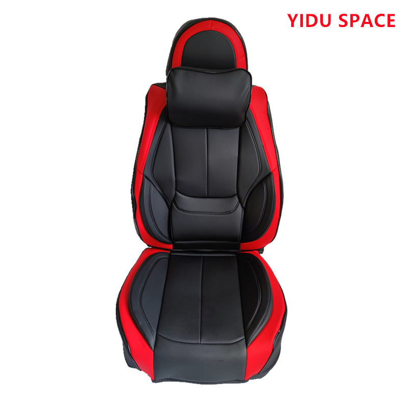 customize Car Accessories Car Decoration Seat Cushion Universal Black red Leather car Seat Cover