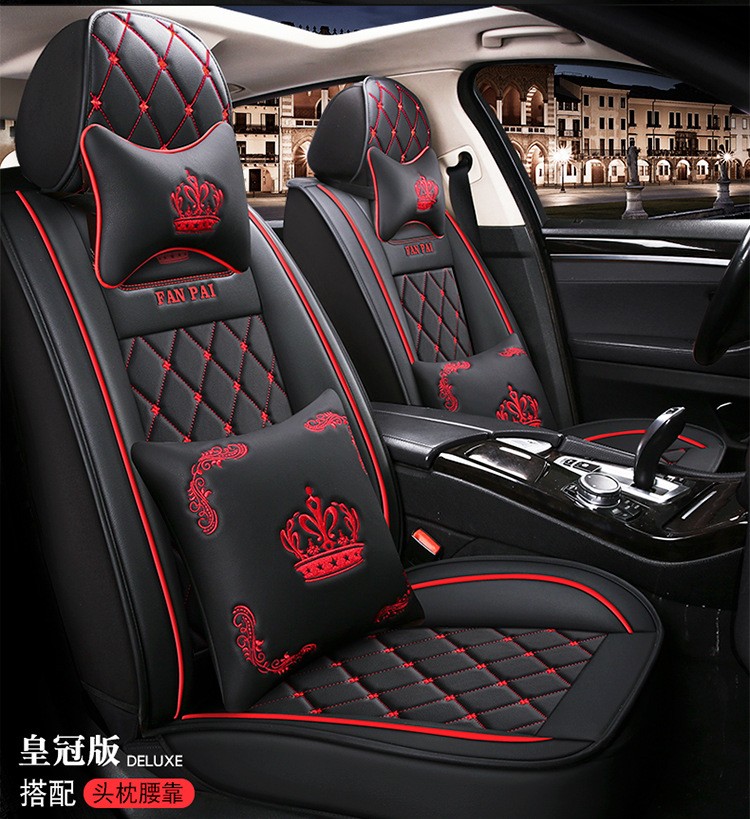 Chinese Manufacturer Car Accessories Car Decoration Universal black Leather Auto Car Seat Cover