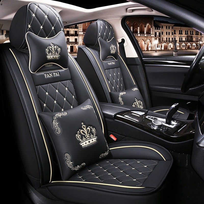 Chinese Manufacturer Car Accessories Car Decoration Universal black Leather Auto Car Seat Cover