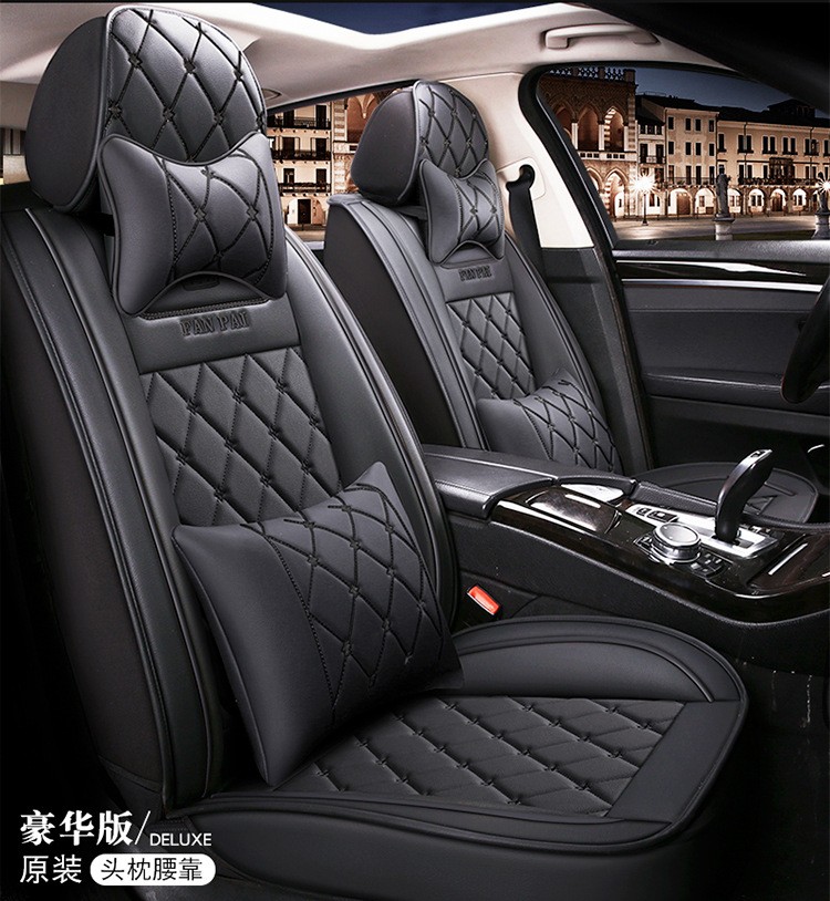 Chinese Supplier Car Accessories Car Decoration Universal black Leather Auto Car Seat Cushion