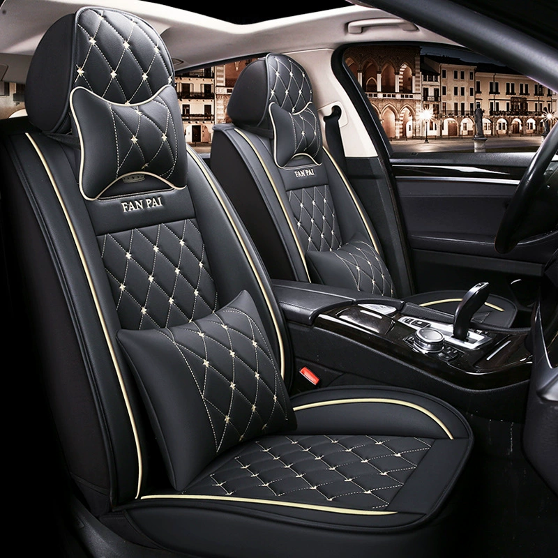 Chinese Supplier Car Accessories Car Decoration Universal black Leather Car Seat Cushion 