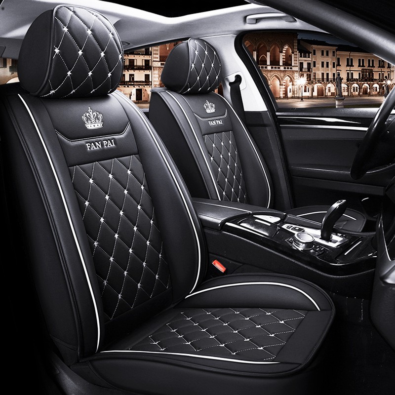 Chinese Supplier Car Accessories Car Decoration Universal black Leather Car Seat Cushion 