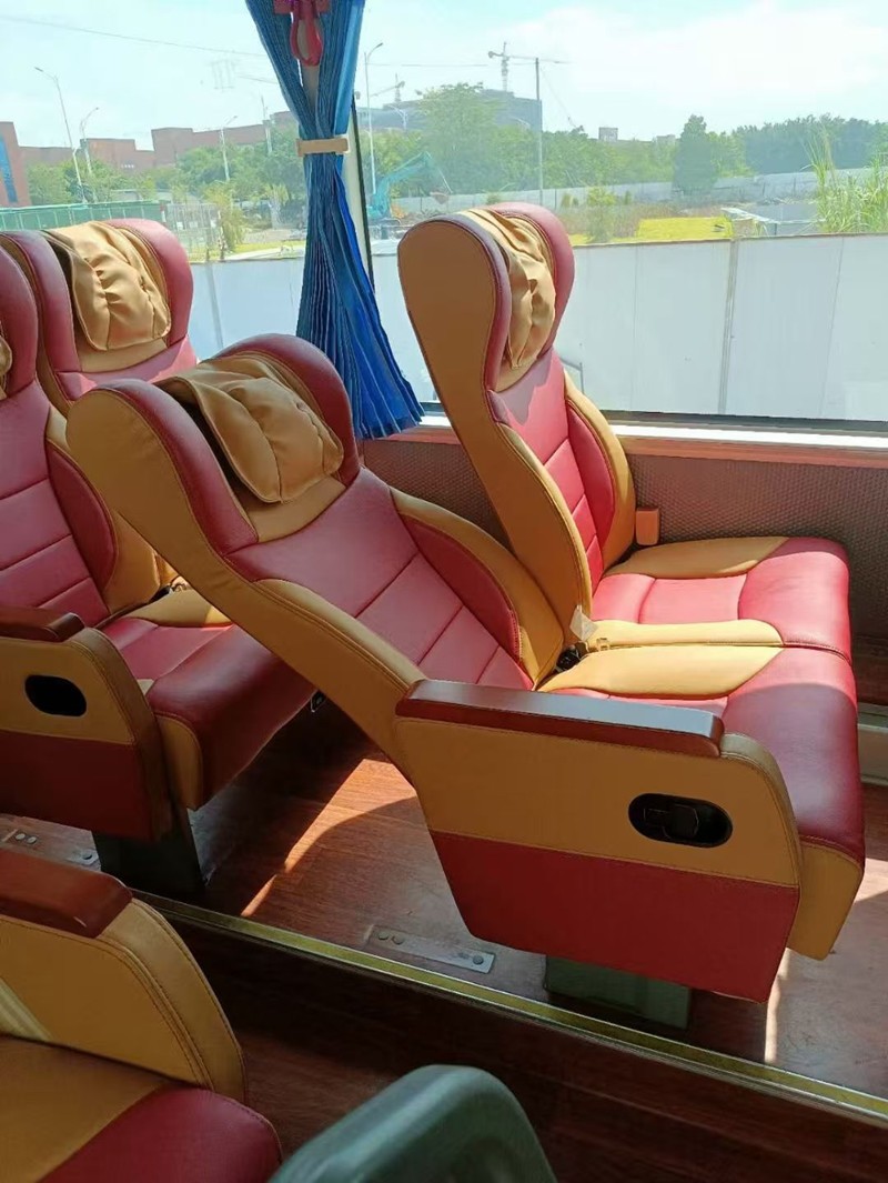 China Suppliers Luxury Leather Fabric Single Seat Double Seat Triple Seat Mini Buses seat  Bus Seats Coaches seat