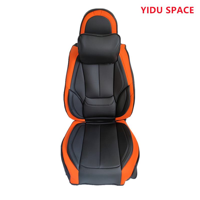 Car Accessories Car Decoration High-end luxury Seat Cushion Universal Black orange Leather Auto Car  Seat Cover 