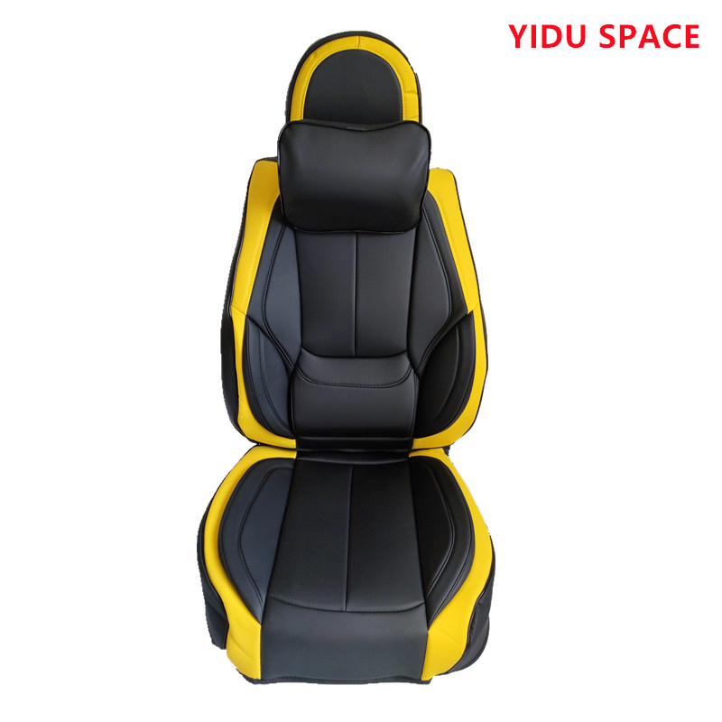 Car Accessories Car Decoration High-end luxury Seat Cushion Universal Black yellow Leather Auto Car  Seat Cover 