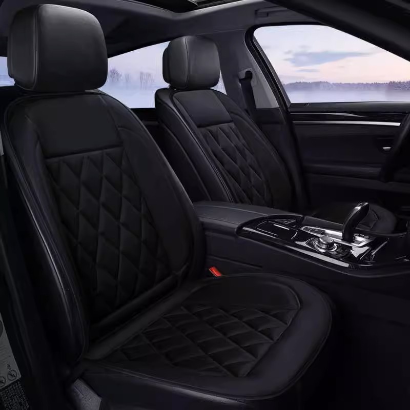 Ce Certification Car Decoration Car Interiorcar Accessory Universal 12V Black Heating Cushion Pad Winter Auto Heated  Seat Cover
