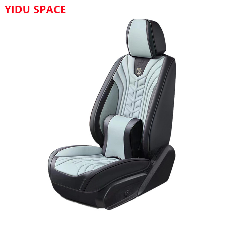 Car Accessory Universal blue black faux Leather premium Car Seat Cushion
