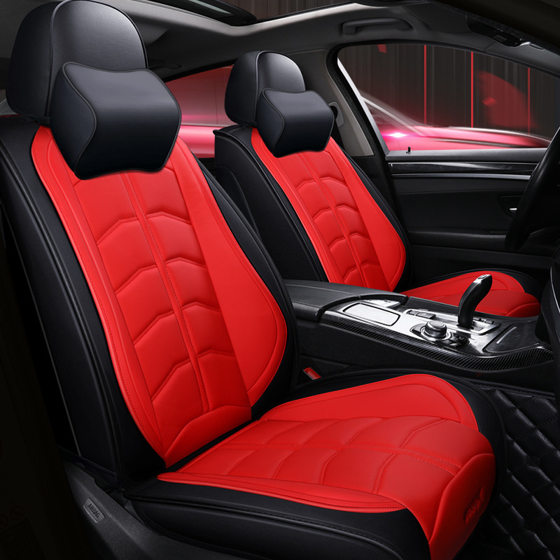 Car Accessories Car Decoration High-end luxurySeat Cushion Universal Black Leather Car Auto Seat Cover 