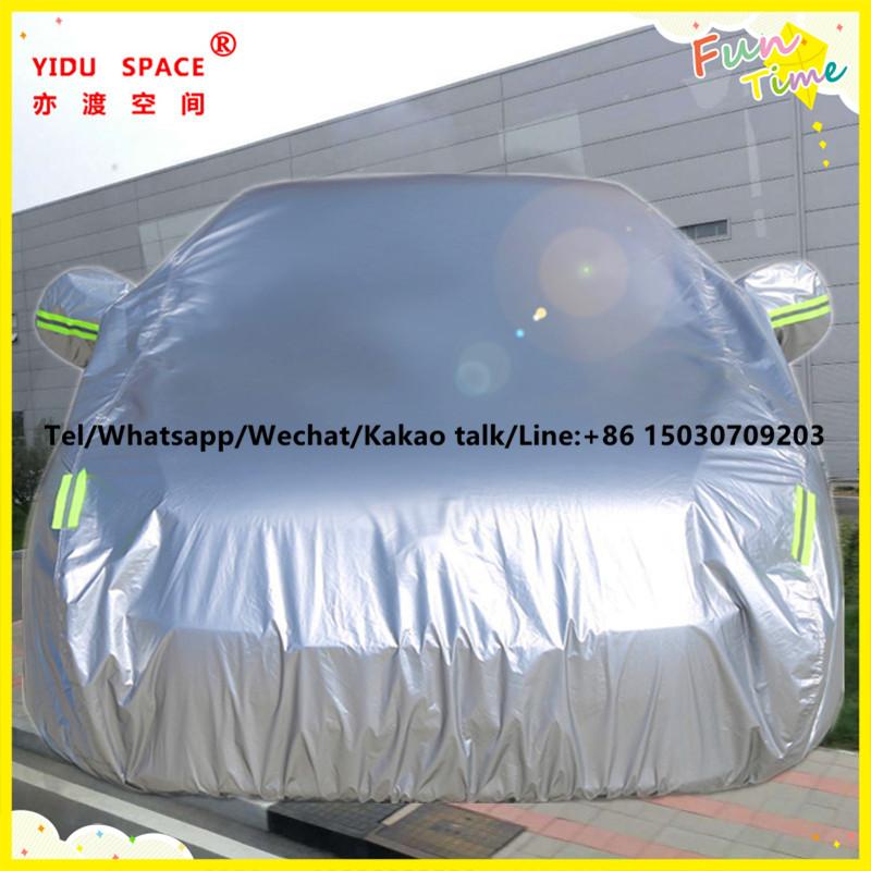 Four seasons universal silver thick Oxford cloth car car cover mobile garage sun protection rainproof insulation car cover used ten years