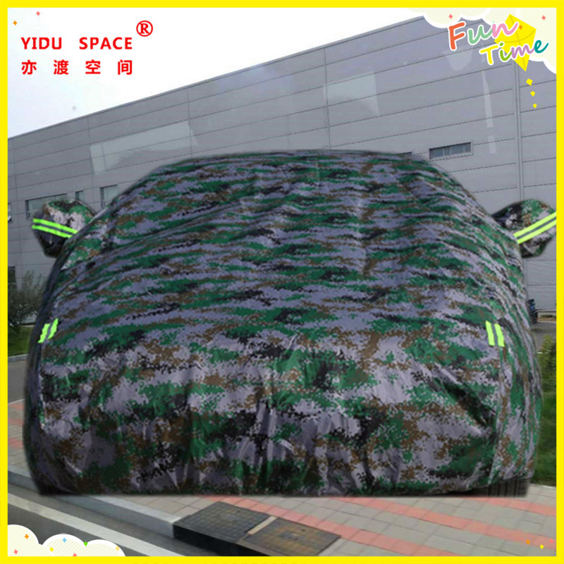    Four seasons universal Camouflage color 2 thick Oxford cloth car car cover mobile garage sun protection rainproof insulation car cover used ten years.