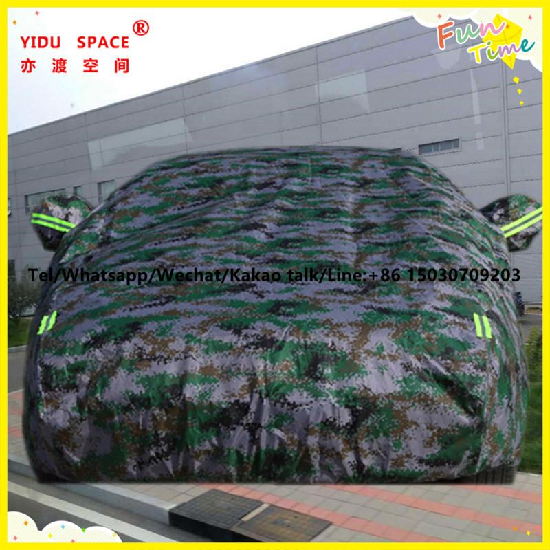 Four seasons universal Camouflage color 2 thick Oxford cloth car car cover mobile garage sun protection rainproof insulation car cover used ten years.