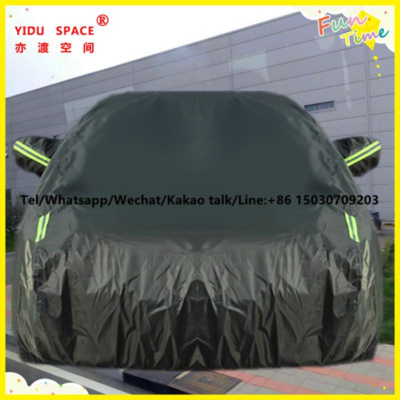 Four seasons universal car cover ArmyGreen thick Oxford cloth car car cover mobile garage sun protection rainproof insulation car cover used ten years