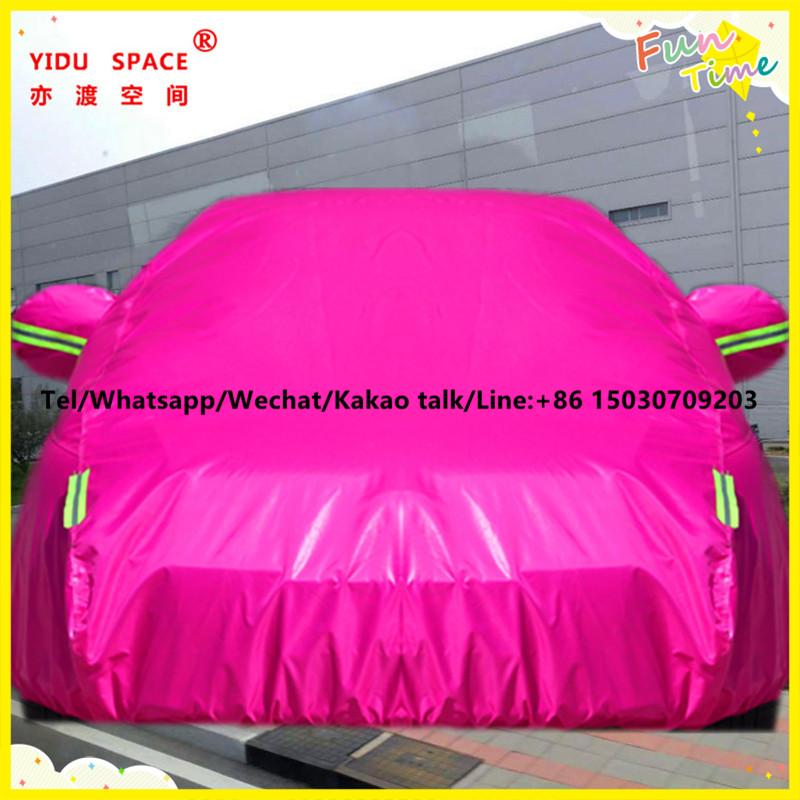 Four seasons universal pink thick Oxford cloth car car cover mobile garage sun protection rainproof insulation car cover used ten years