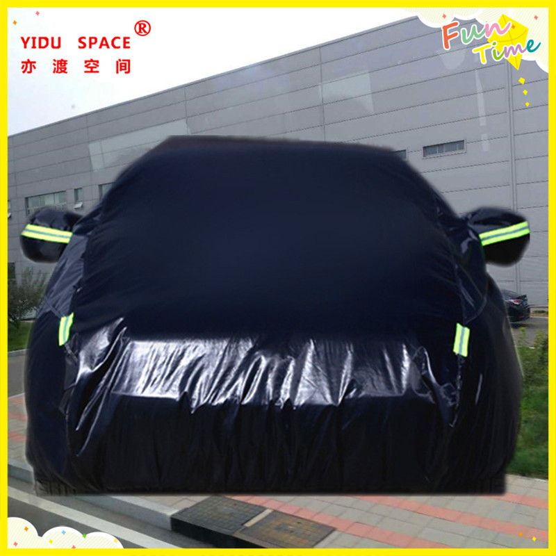 Four seasons universal black thick Oxford cloth car car cover mobile garage sun protection rainproof insulation car cover used ten years