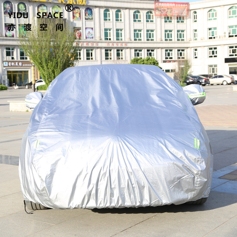 Four seasons universal silver thick Oxford cloth car car cover mobile garage sun protection rainproof insulation car cover 