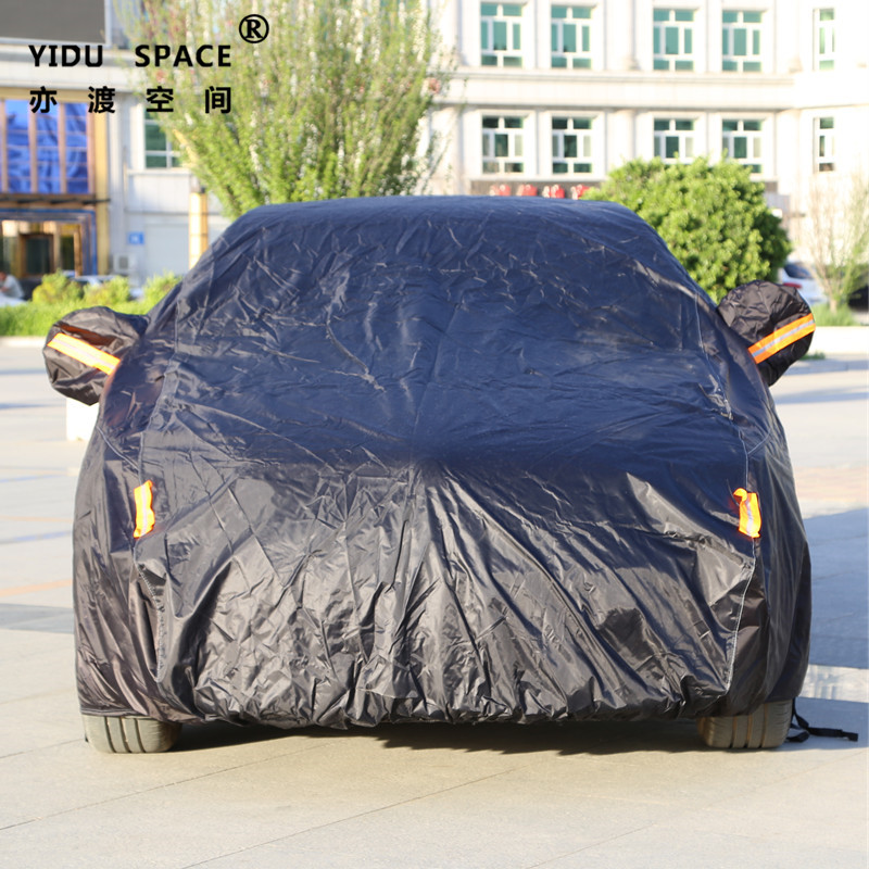 Four seasons universal black thick Oxford cloth car car cover mobile garage sun protection rainproof insulation car cover 