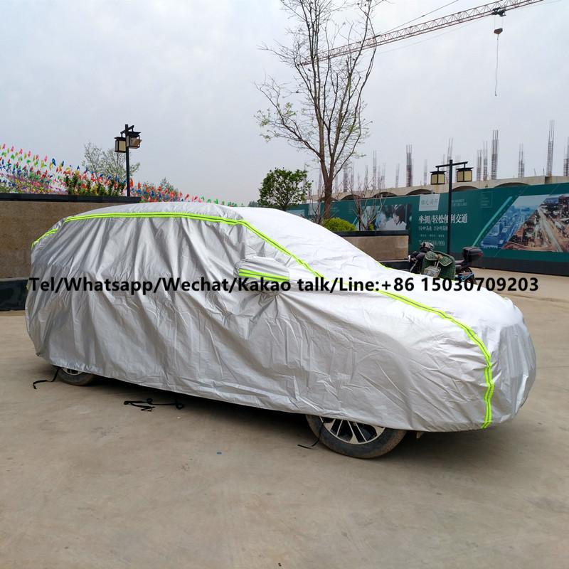 Wholesale Car Accessories Silver UV-Proof Waterproof Sunproof Full Auto Car Cover