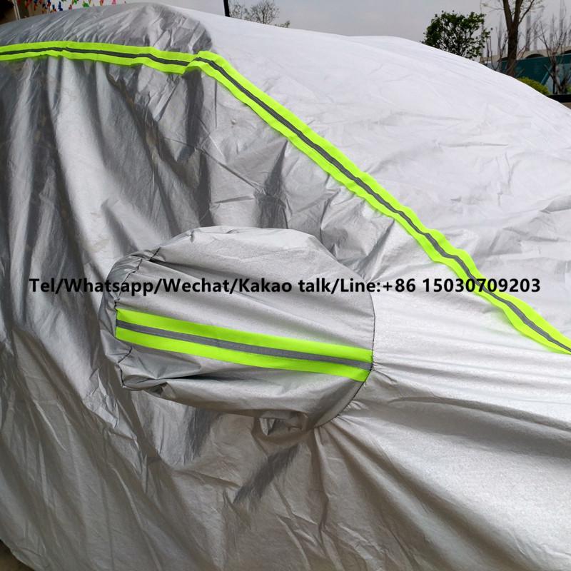 Wholesale Car Accessories Silver UV-Proof Waterproof Sunproof Full Auto Car Cover
