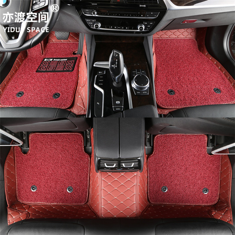 Fully enclosed 5D PU leather + wire ring car mat