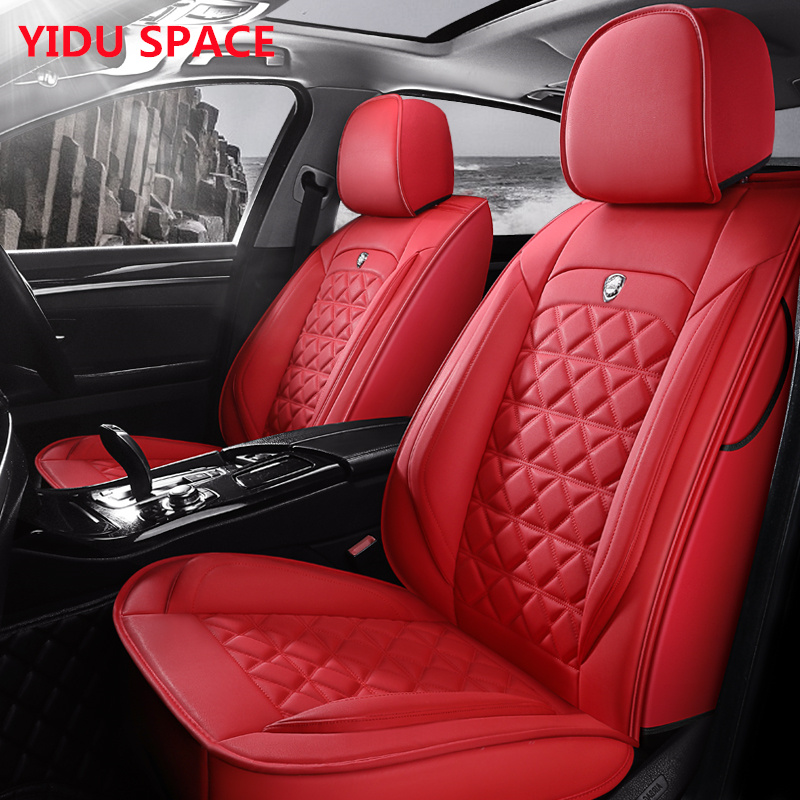 car accessories all weather premium Universal red leather car seat cover 